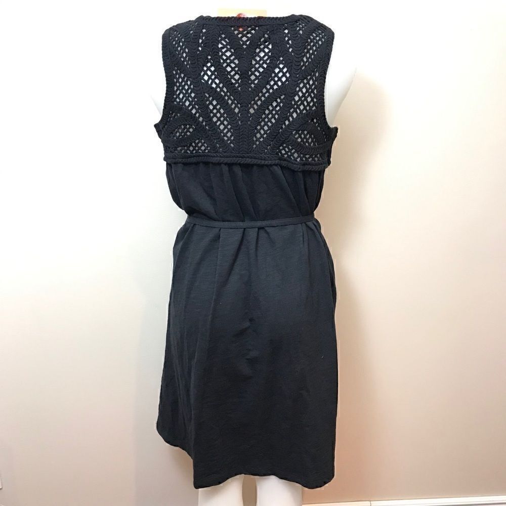 JERSEY dress with crochet trim - Picture 2 of 7